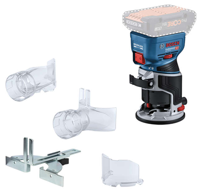 Bosch GKF 18V-8 18V kulfri kantfræser, Løs enhed 