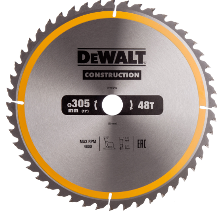 Dewalt klinge 305mm x 30mm(hul)  48T Construction blade