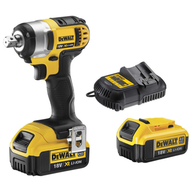 Dewalt 18V Kompakt Slagnøgle 1/2" DCF880M2 kit T-stack m. 2 x 4.0 batterier