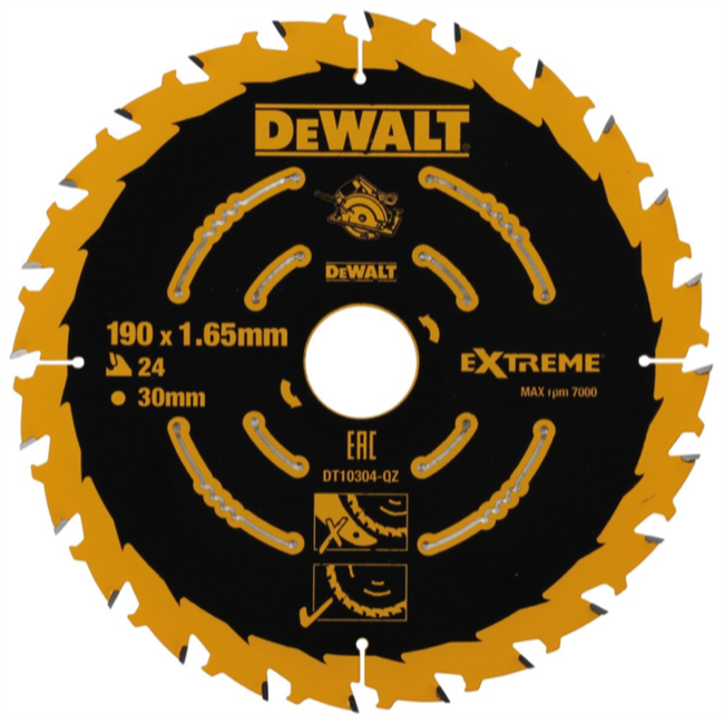 Dewalt  klinge 190 mm x 30 mm x 24T