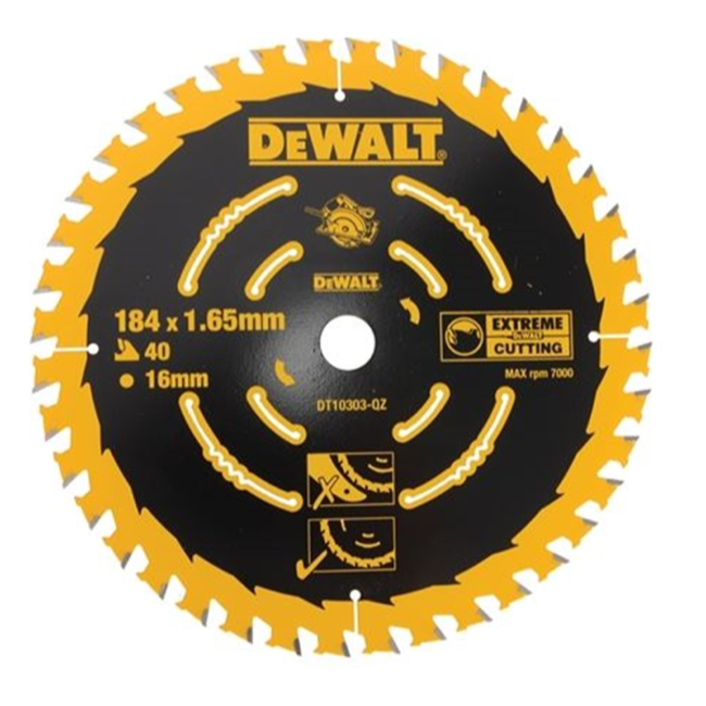 Dewalt  klinge 184mm x 16mm x 40T  DT10303