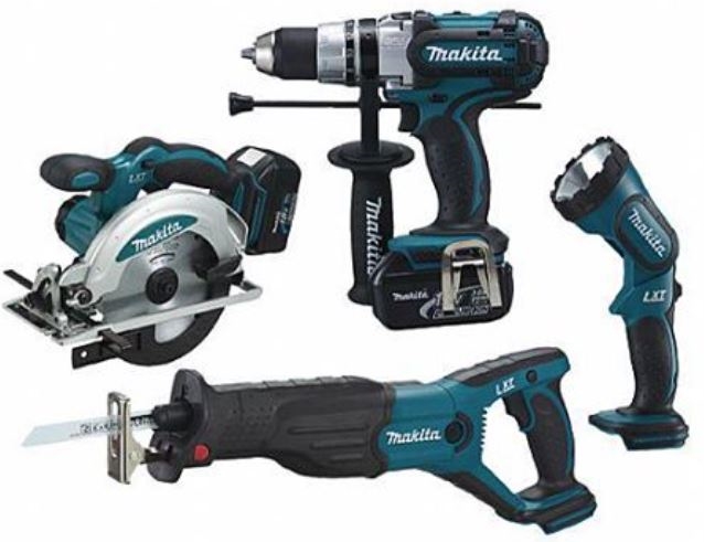 Makita LXT 18V 4 dels luksus Littium-Ion  sæt med 2x 5.0Ah + taske