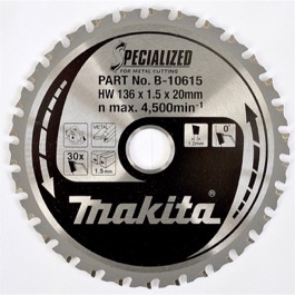 Makita 136 x 20 mm 30T klinge til mildt stål B-07319