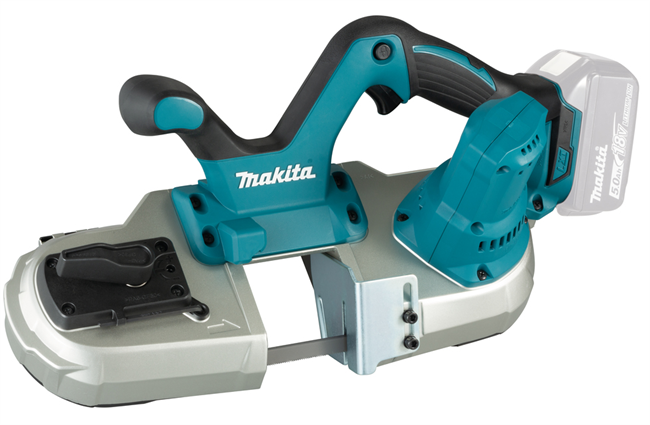 Makita LXT 18 volt transportabel kompakt båndsav, løs enhed.