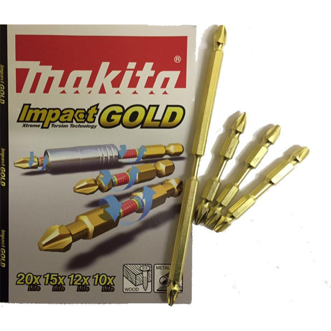 Makita 4 stk. Impact Gold PH-bits