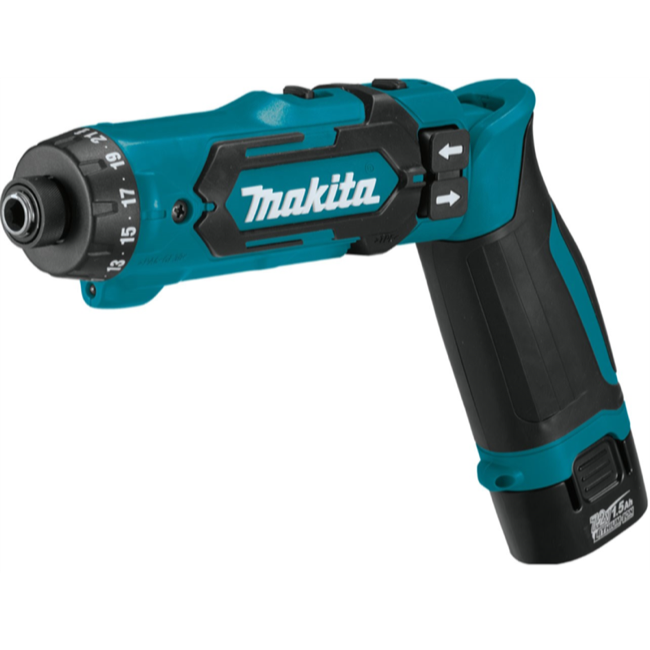 Makita DF012DSE Li-Ion 7,2V knækskruemaskine kit 