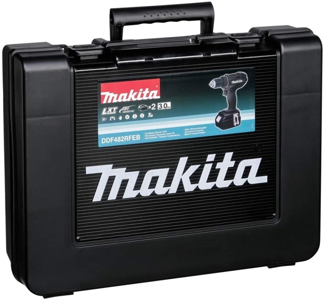 Makita LXT Kuffert til Boremaskine og slagnøgle, sort kuffert.