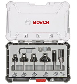 Bosch fræsejern 8mm sæt med 6 dele