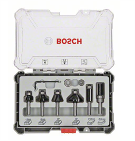 Bosch fræsejern 6mm sæt med 6 dele