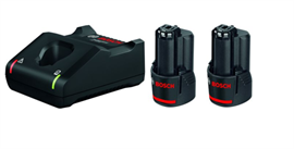 Bosch GAL12V-40 + 2 x 2.0 BLÅ Batteri  click and go