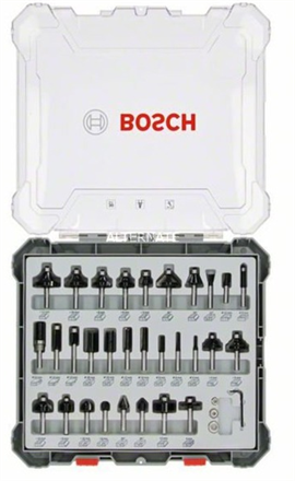 Bosch fræsejern 6mm sæt med 30 dele