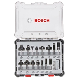 Bosch fræsejern 8mm sæt med 15 dele