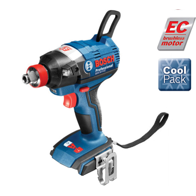 Bosch 18V Li-Ion kulløs slagnøgle/skrue 1/2" + Hex GDX 18 V-EC LØS Enh