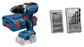 Bosch GSR 18V-65 Akku bore-/skruemaskine 18V, løs enhed i kuffert m. bits og bor