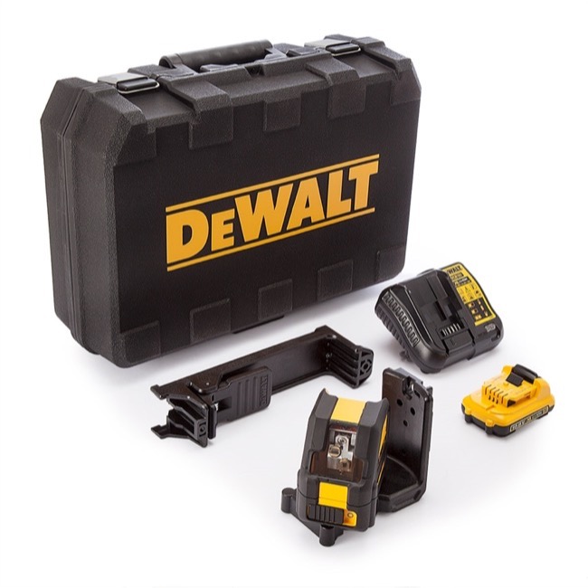 DeWALT 10,8V Selvnivellerende krydslinjelaser, Grøn