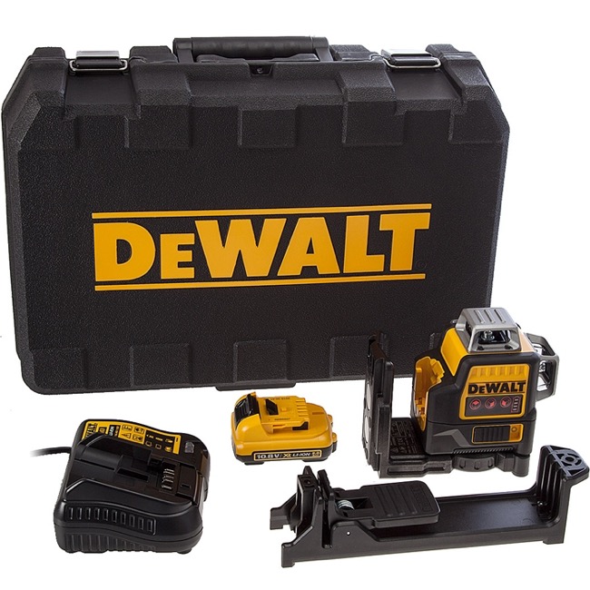 DeWALT 10,8V Selvnivellerende 360° krydslinjelaser, Rød