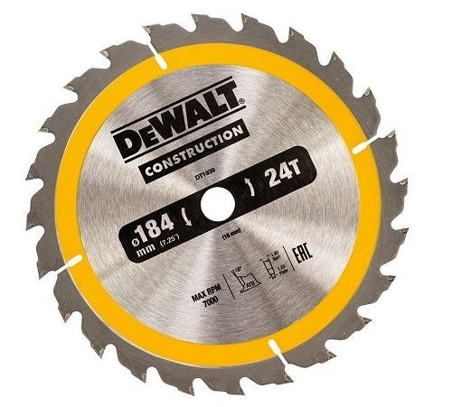 Dewalt  klinge 184mm x 16mm x 24 T  DT 1939