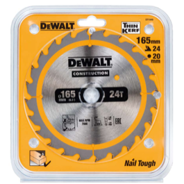 Dewalt klinge 165 mm x 20 mm (hul) 24T