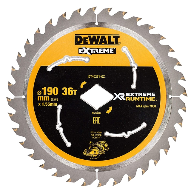 Dewalt  klinge 190mm 36T Diamant centerthul