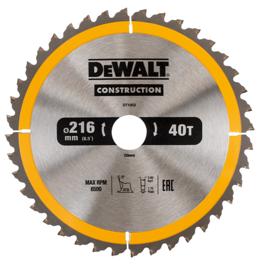 Dewalt klinge 216 mm x 30mm (hul) 40T S30