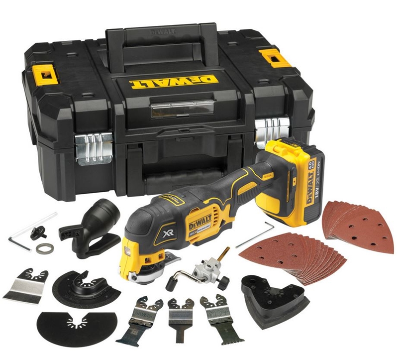 shuffle cigar at tiltrække Dewalt Multicutter DCS356P2 18V kit m. 35 dele