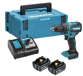 Makita DHP490RTJ 18V Li-Ion KULLØS Slag/bore/skrue , komplet kit