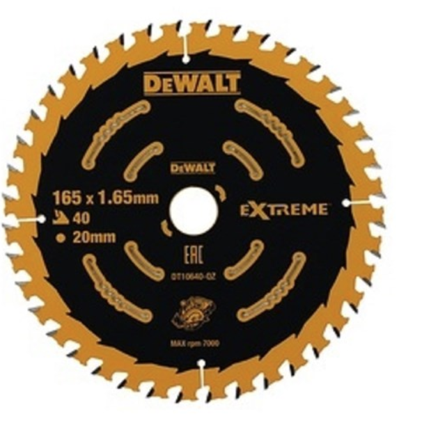 Dewalt klinge extreme 165 mm x 20 mm (hul) 40T