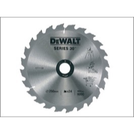 Dewalt  klinge 250mm x 30mm(hul)  24T Construction