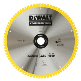 Dewalt  klinge 305mm x 30mm(hul)  80T Construction