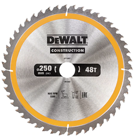 Dewalt  klinge 250mm x 30mm(hul)  48T Construction DT1957