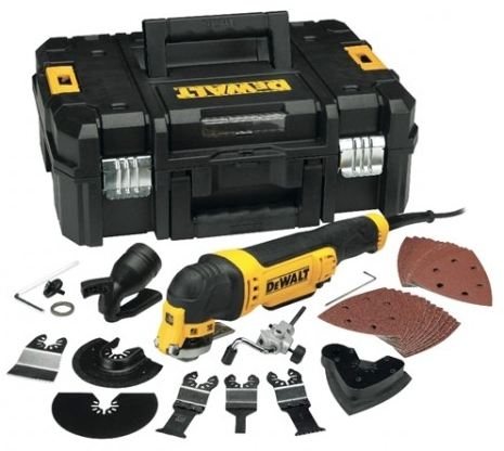 Dewalt Multicutter DWE315 med 37 dele & T-stack box