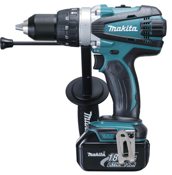 Makita DHP458 LXT 18V Li-Ion Slag/bore/skruemaskinesæt i Makpac med 2 batterier