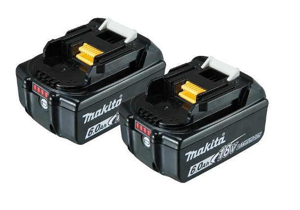 Makita LXT 18 Volt 6.0 Ah  BL1860 Batteri 2-stk  m. indikator  197428-2 