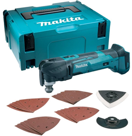 Makita Multicutter DTM51ZJX7 18V , løs enhed med tilbehør i makpac 3