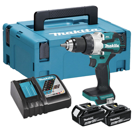 Makita DHP489RTJ 18V Li-Ion KULLØS Slag/bore/skrue komplet kit.