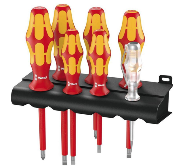 WERA 160 i/7 Rack skruetrækkersæt Kraftform Plus, 7 dele